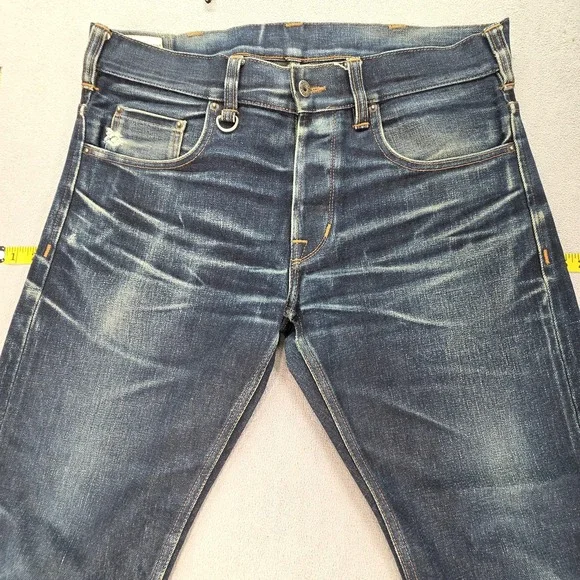 Pike Brothers Jeans Mens Selvedge Blue Roamer Whiskers Honeycomb Fits 36x27 - Picture 10 of 16